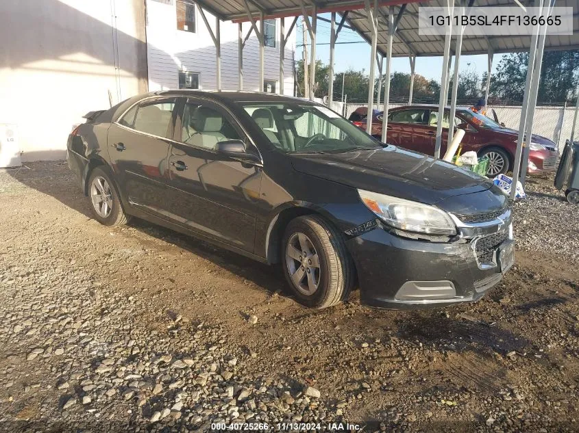 2015 Chevrolet Malibu Ls VIN: 1G11B5SL4FF136665 Lot: 40725266