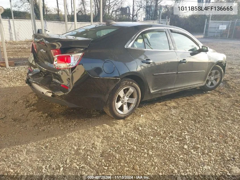 2015 Chevrolet Malibu Ls VIN: 1G11B5SL4FF136665 Lot: 40725266