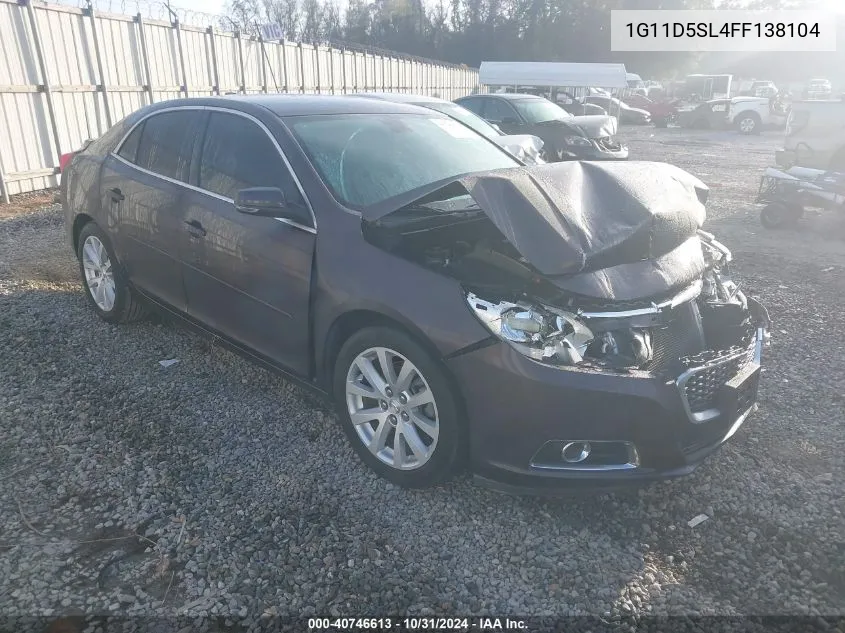 1G11D5SL4FF138104 2015 Chevrolet Malibu 2Lt