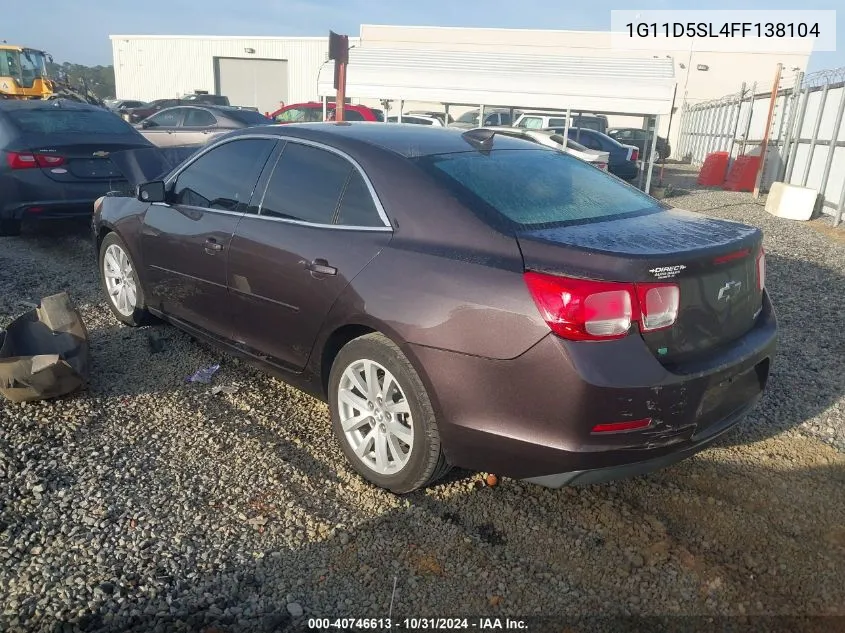 1G11D5SL4FF138104 2015 Chevrolet Malibu 2Lt