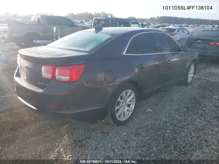 2015 Chevrolet Malibu 2Lt VIN: 1G11D5SL4FF138104 Lot: 40746613