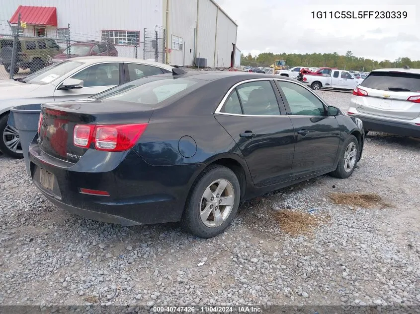 2015 Chevrolet Malibu 1Lt VIN: 1G11C5SL5FF230339 Lot: 40747426