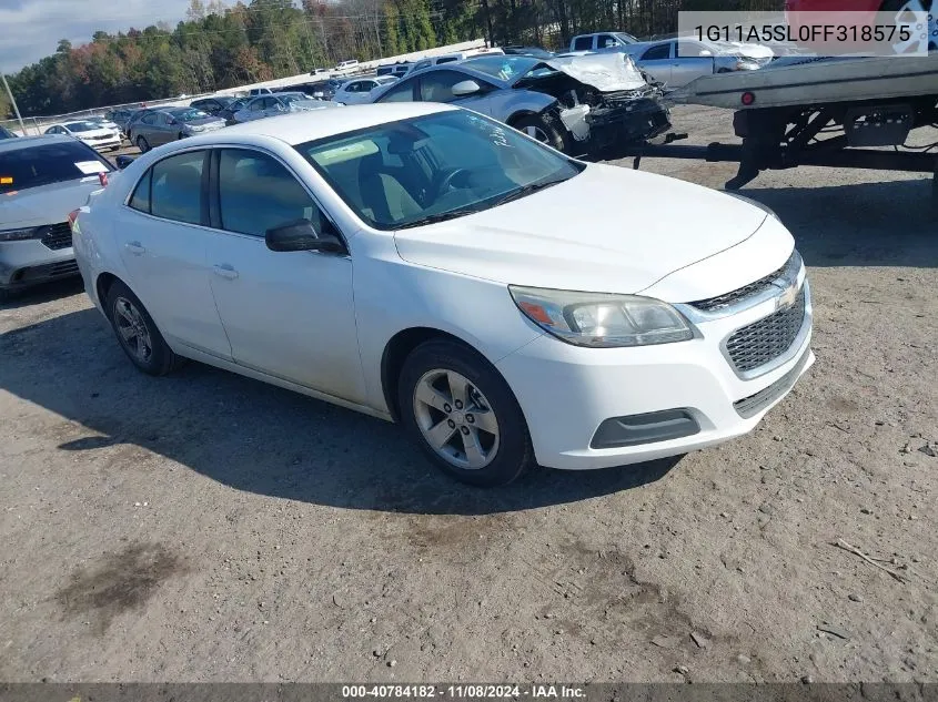 2015 Chevrolet Malibu Ls VIN: 1G11A5SL0FF318575 Lot: 40784182