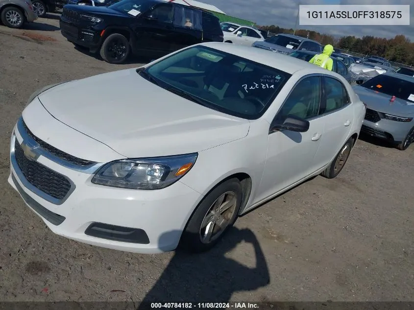 2015 Chevrolet Malibu Ls VIN: 1G11A5SL0FF318575 Lot: 40784182