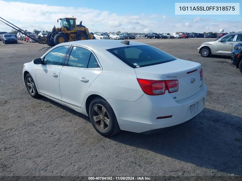 2015 Chevrolet Malibu Ls VIN: 1G11A5SL0FF318575 Lot: 40784182