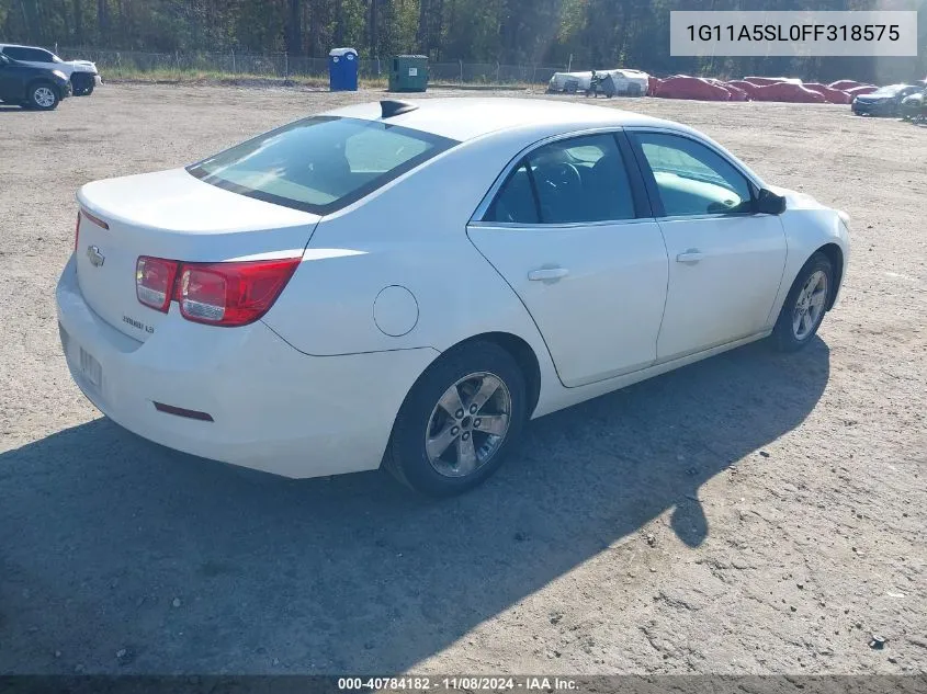 2015 Chevrolet Malibu Ls VIN: 1G11A5SL0FF318575 Lot: 40784182