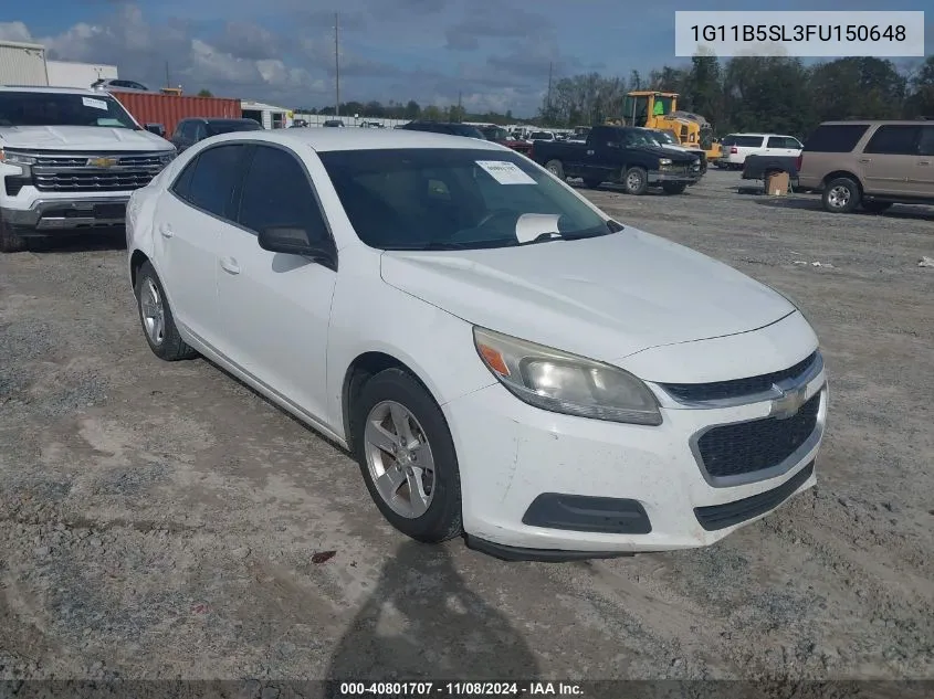 2015 Chevrolet Malibu Ls VIN: 1G11B5SL3FU150648 Lot: 40801707