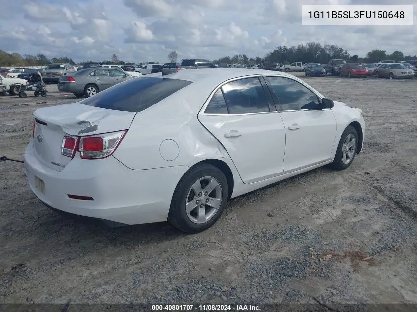 2015 Chevrolet Malibu Ls VIN: 1G11B5SL3FU150648 Lot: 40801707