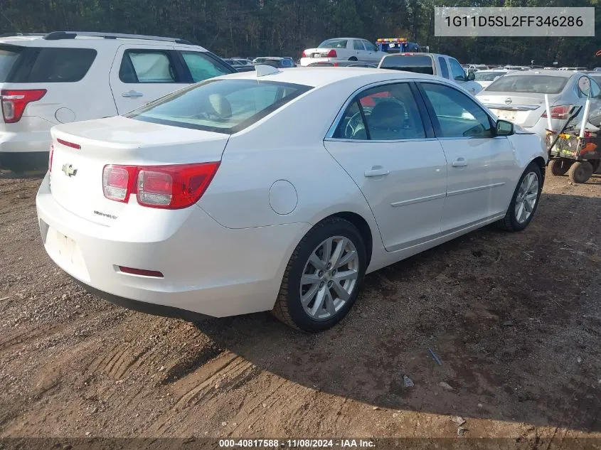 2015 Chevrolet Malibu 2Lt VIN: 1G11D5SL2FF346286 Lot: 40817588