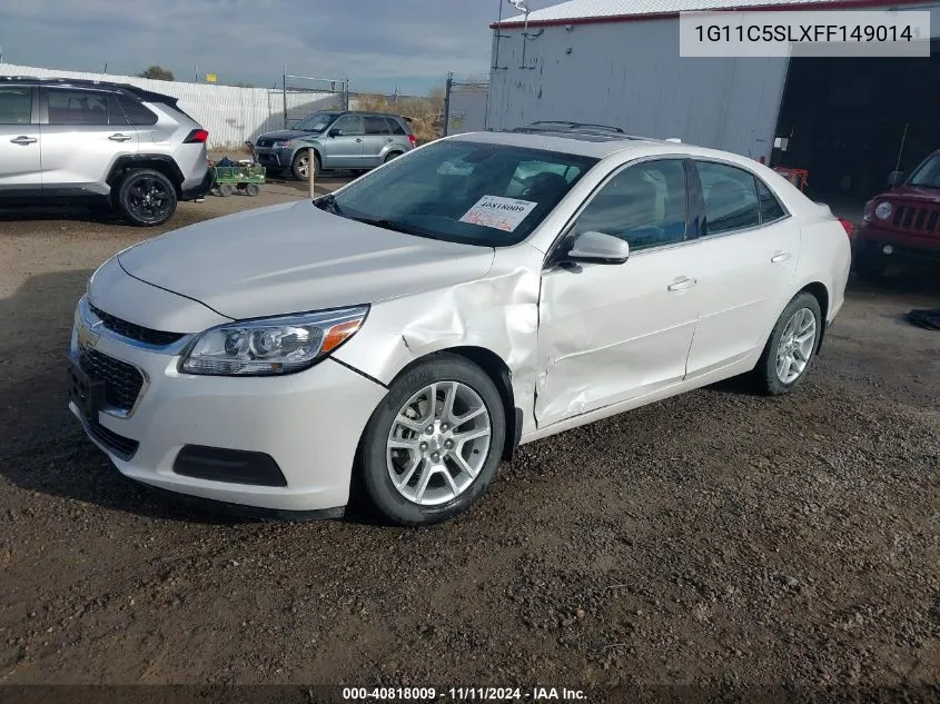 2015 Chevrolet Malibu 1Lt VIN: 1G11C5SLXFF149014 Lot: 40818009