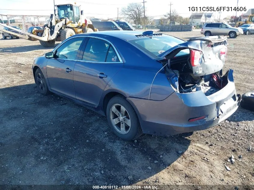 2015 Chevrolet Malibu 1Lt VIN: 1G11C5SL6FF314606 Lot: 40818112