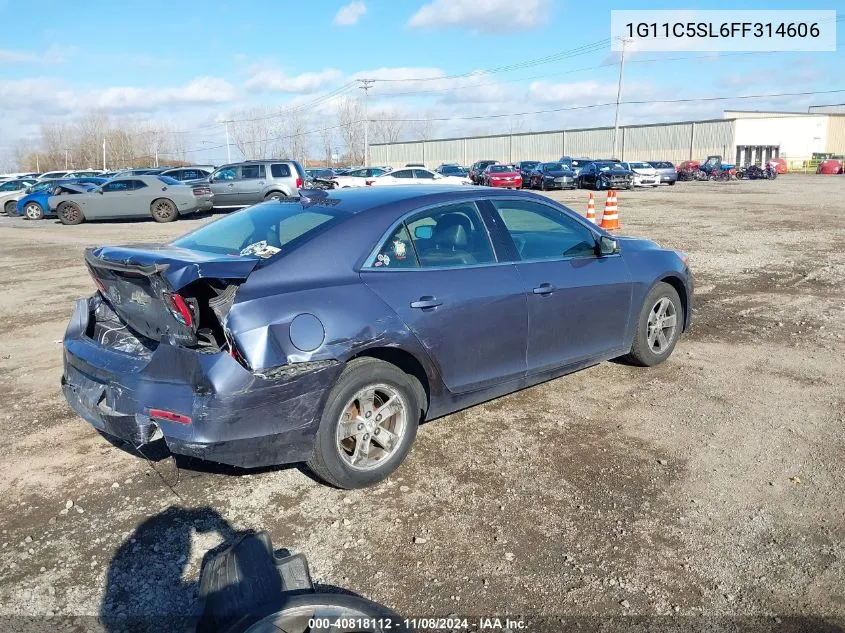 2015 Chevrolet Malibu 1Lt VIN: 1G11C5SL6FF314606 Lot: 40818112