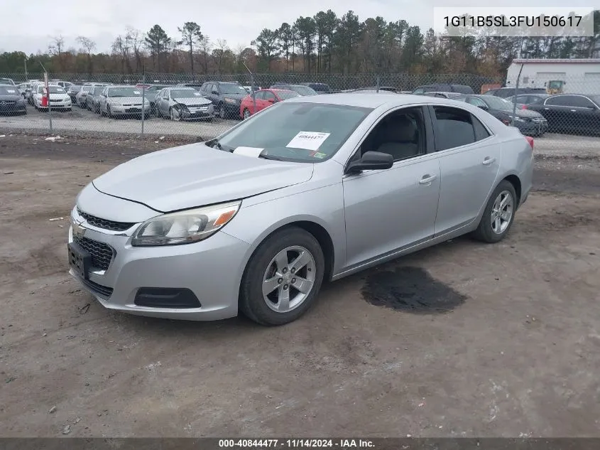 2015 Chevrolet Malibu Ls VIN: 1G11B5SL3FU150617 Lot: 40844477