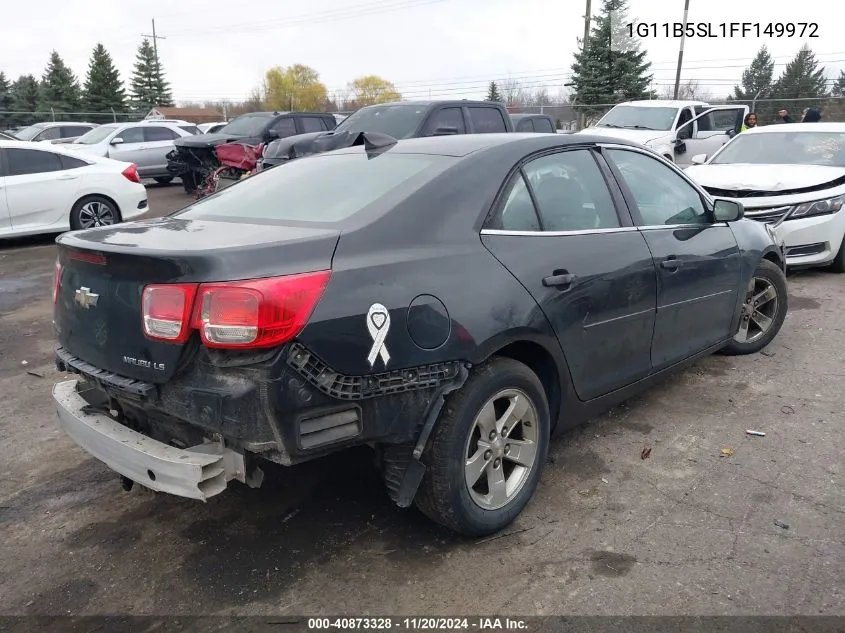 2015 Chevrolet Malibu Ls VIN: 1G11B5SL1FF149972 Lot: 40873328