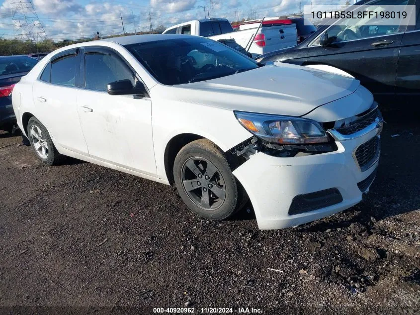 2015 Chevrolet Malibu Ls VIN: 1G11B5SL8FF198019 Lot: 40920962