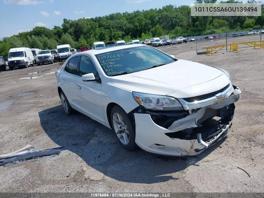 2016 Chevrolet Malibu Limited VIN: 1G11C5SA6GU139494 Lot: 11976684