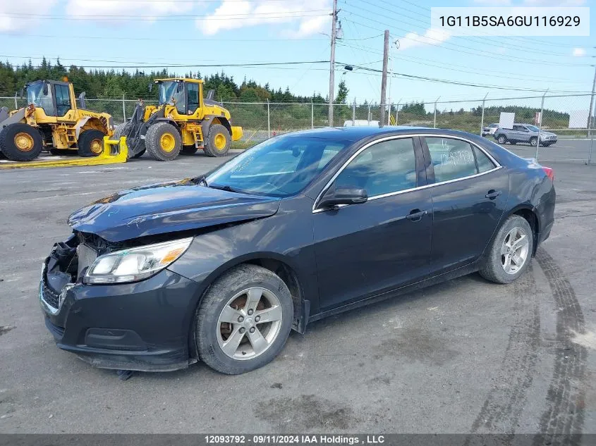 1G11B5SA6GU116929 2016 Chevrolet Malibu Limited