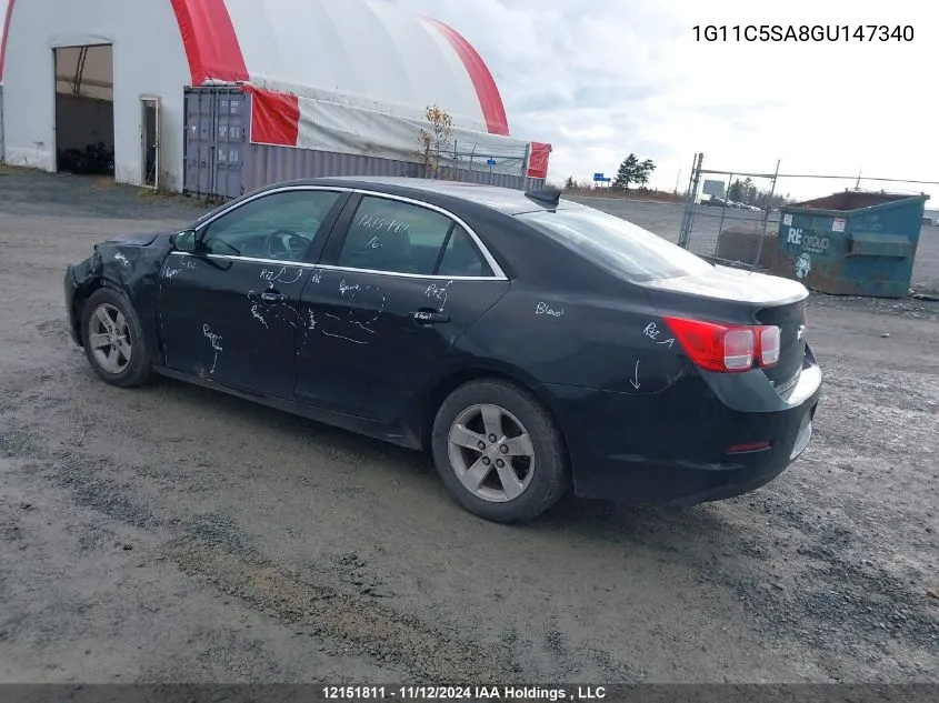 2016 Chevrolet Malibu Limited VIN: 1G11C5SA8GU147340 Lot: 12151811