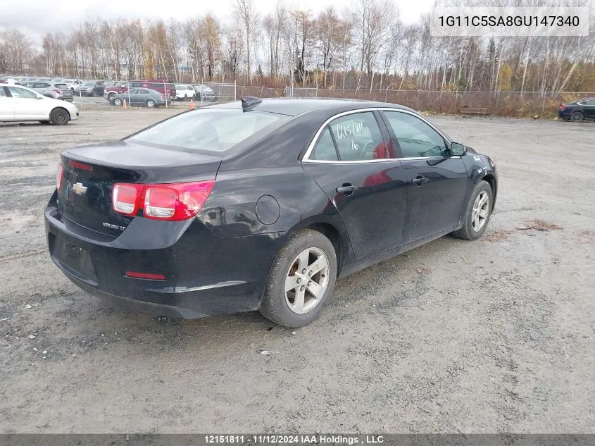 2016 Chevrolet Malibu Limited VIN: 1G11C5SA8GU147340 Lot: 12151811