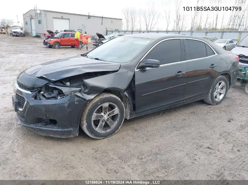 2016 Chevrolet Malibu Limited VIN: 1G11B5SA3GU104799 Lot: 12156824