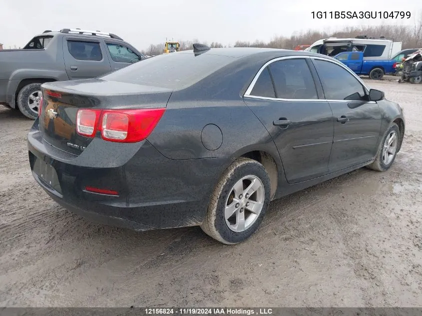 2016 Chevrolet Malibu Limited VIN: 1G11B5SA3GU104799 Lot: 12156824