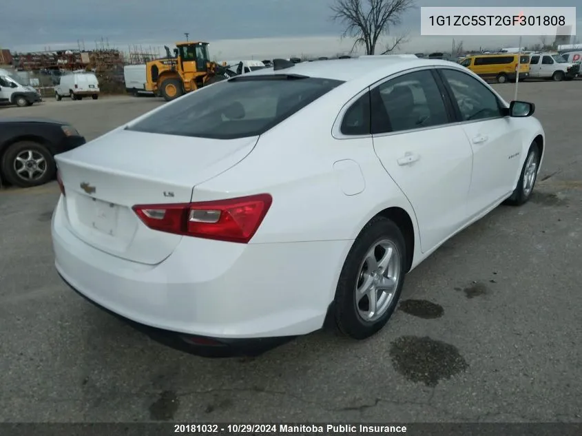 2016 Chevrolet Malibu Ls VIN: 1G1ZC5ST2GF301808 Lot: 20181032