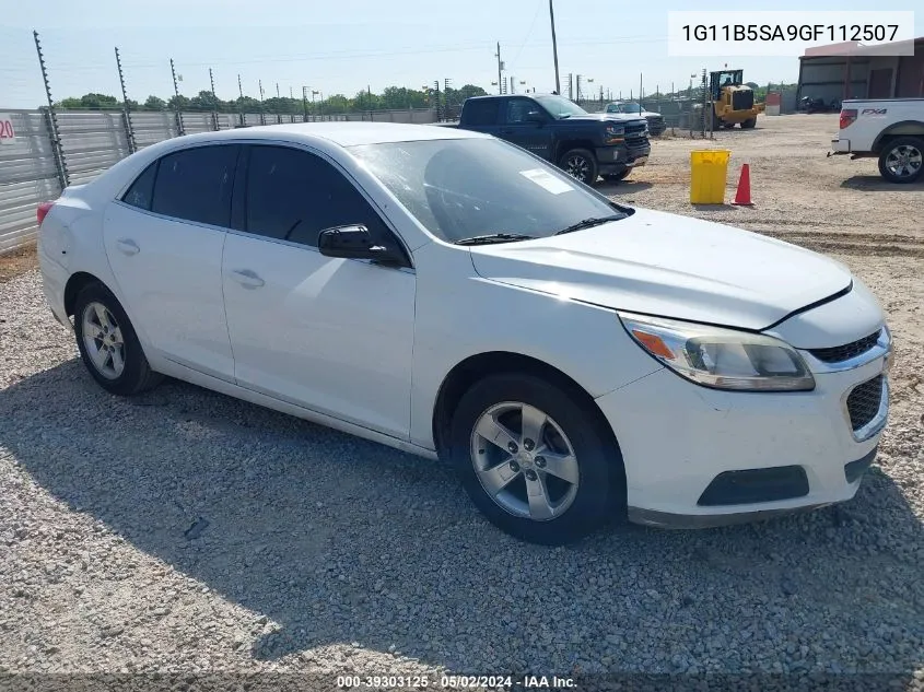 2016 Chevrolet Malibu Limited Ls VIN: 1G11B5SA9GF112507 Lot: 39303125