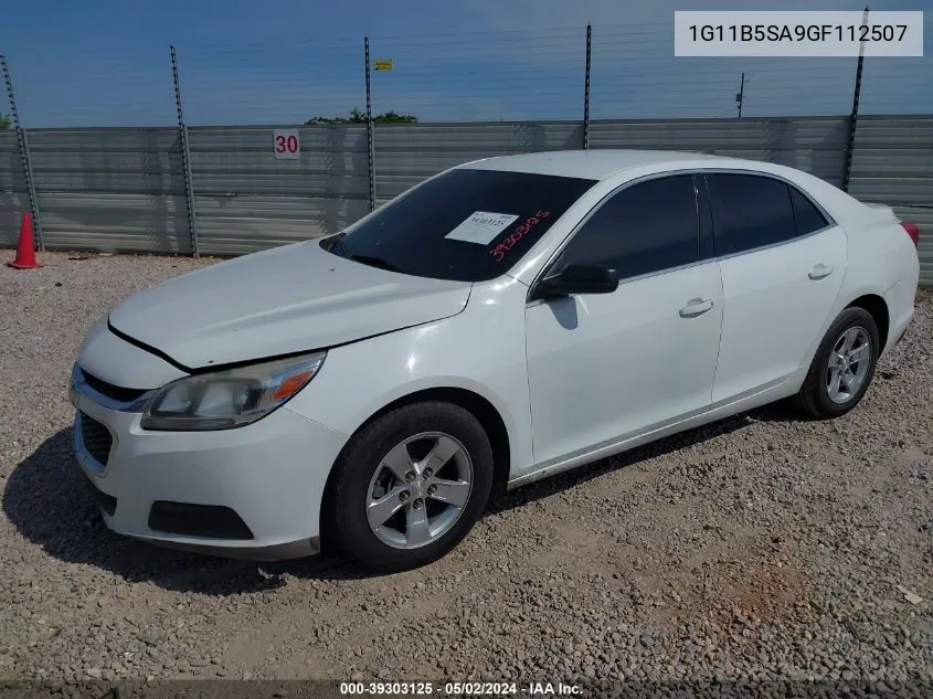 1G11B5SA9GF112507 2016 Chevrolet Malibu Limited Ls