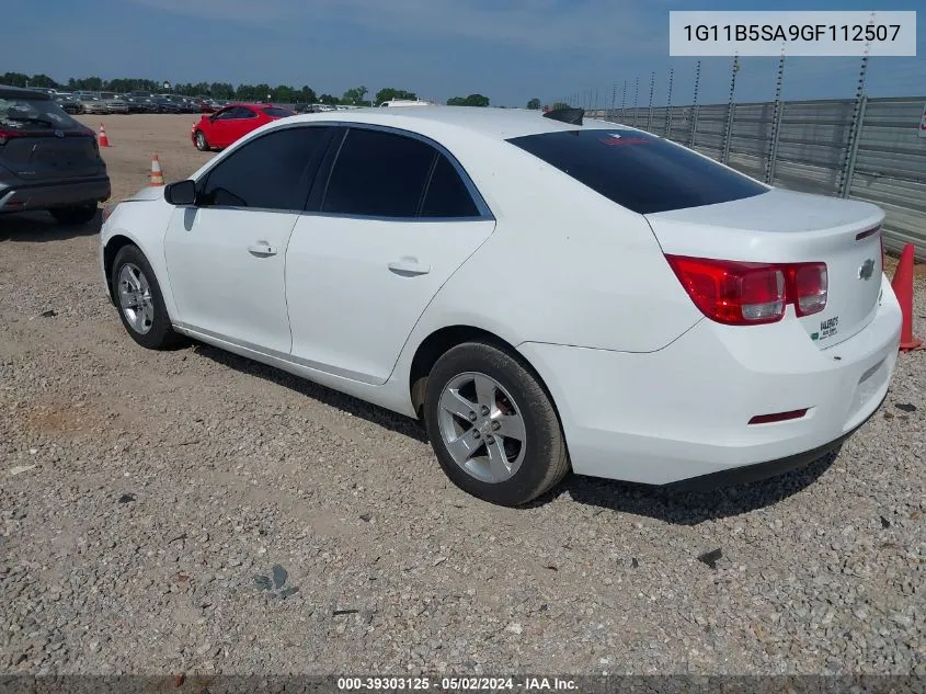 2016 Chevrolet Malibu Limited Ls VIN: 1G11B5SA9GF112507 Lot: 39303125