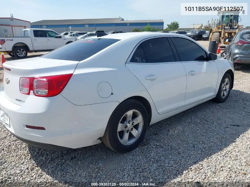 1G11B5SA9GF112507 2016 Chevrolet Malibu Limited Ls