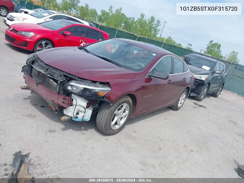 1G1ZB5STXGF315720 2016 Chevrolet Malibu Ls