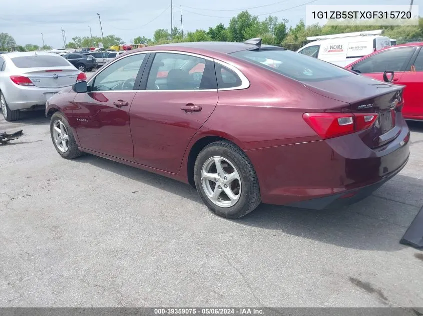 1G1ZB5STXGF315720 2016 Chevrolet Malibu Ls