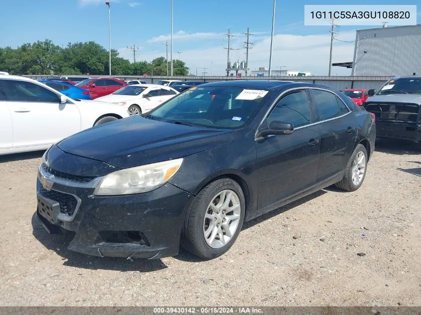 2016 Chevrolet Malibu Limited Lt VIN: 1G11C5SA3GU108820 Lot: 39430142