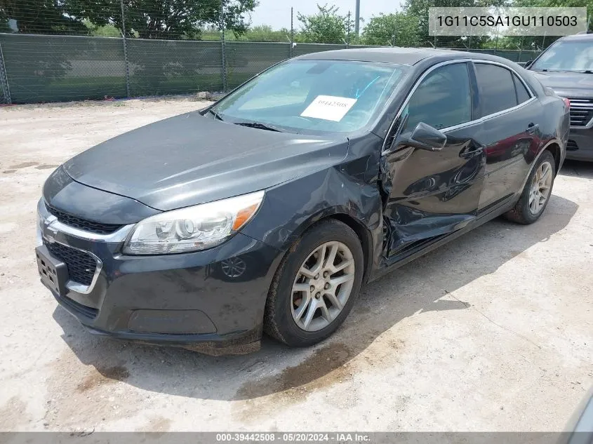 2016 Chevrolet Malibu Limited Lt VIN: 1G11C5SA1GU110503 Lot: 39442508