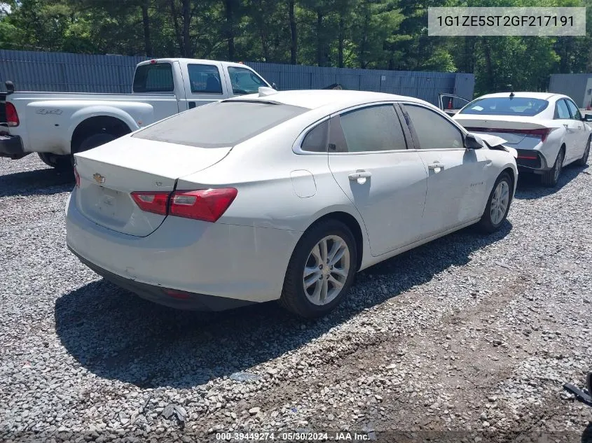 2016 Chevrolet Malibu 1Lt VIN: 1G1ZE5ST2GF217191 Lot: 39449274