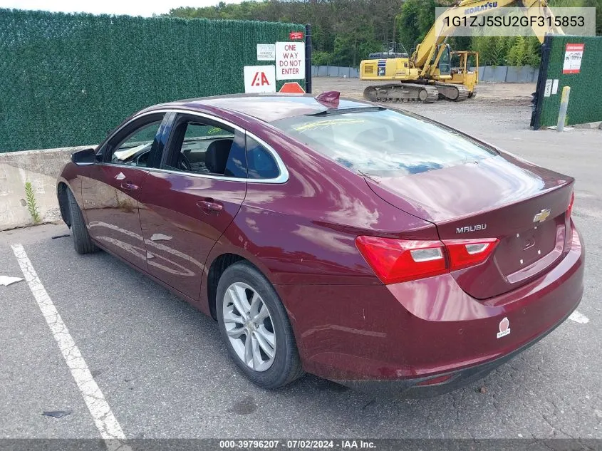 2016 Chevrolet Malibu Hybrid VIN: 1G1ZJ5SU2GF315853 Lot: 39796207