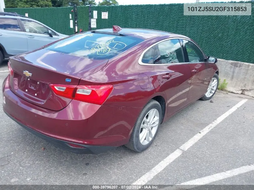 2016 Chevrolet Malibu Hybrid VIN: 1G1ZJ5SU2GF315853 Lot: 39796207