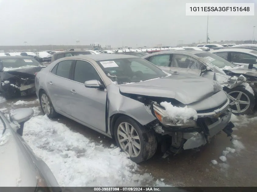 1G11E5SA3GF151648 2016 Chevrolet Malibu Limited Ltz