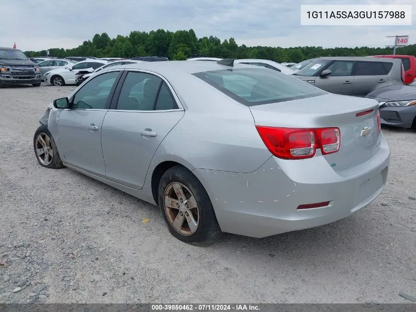 1G11A5SA3GU157988 2016 Chevrolet Malibu Limited 1Fl