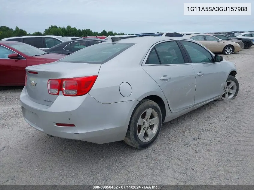 1G11A5SA3GU157988 2016 Chevrolet Malibu Limited 1Fl