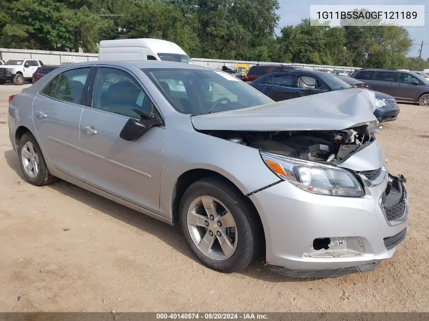 2016 Chevrolet Malibu Limited Ls VIN: 1G11B5SA0GF121189 Lot: 40140574