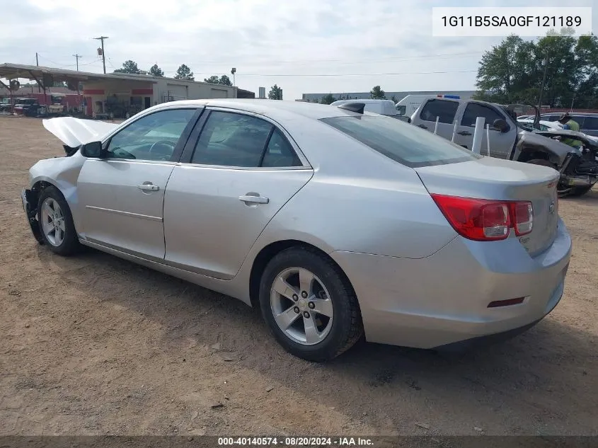 2016 Chevrolet Malibu Limited Ls VIN: 1G11B5SA0GF121189 Lot: 40140574