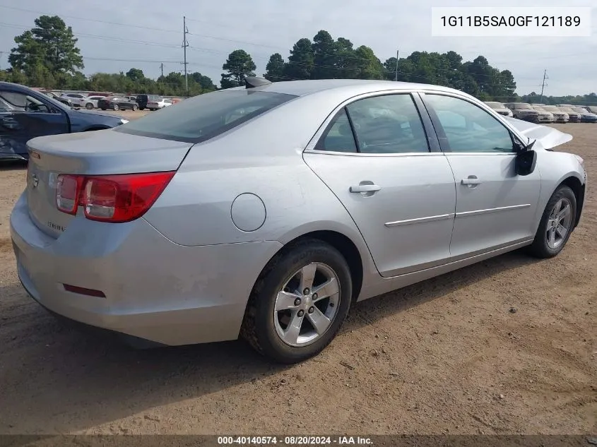 1G11B5SA0GF121189 2016 Chevrolet Malibu Limited Ls