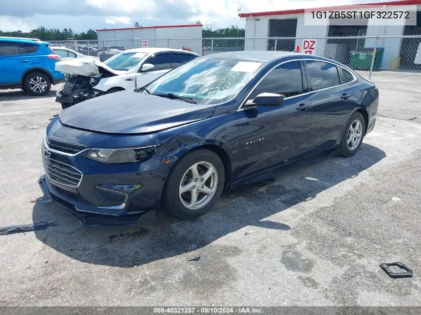 2016 Chevrolet Malibu Ls VIN: 1G1ZB5ST1GF322572 Lot: 40321257