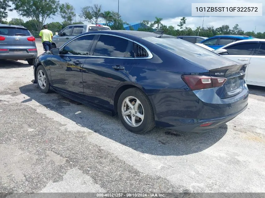 2016 Chevrolet Malibu Ls VIN: 1G1ZB5ST1GF322572 Lot: 40321257