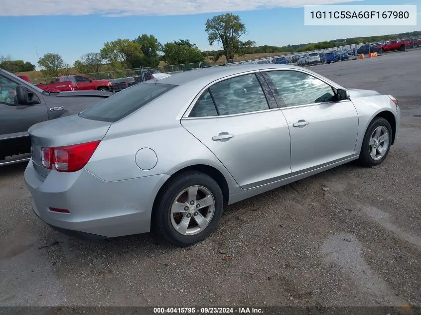 1G11C5SA6GF167980 2016 Chevrolet Malibu Limited Lt