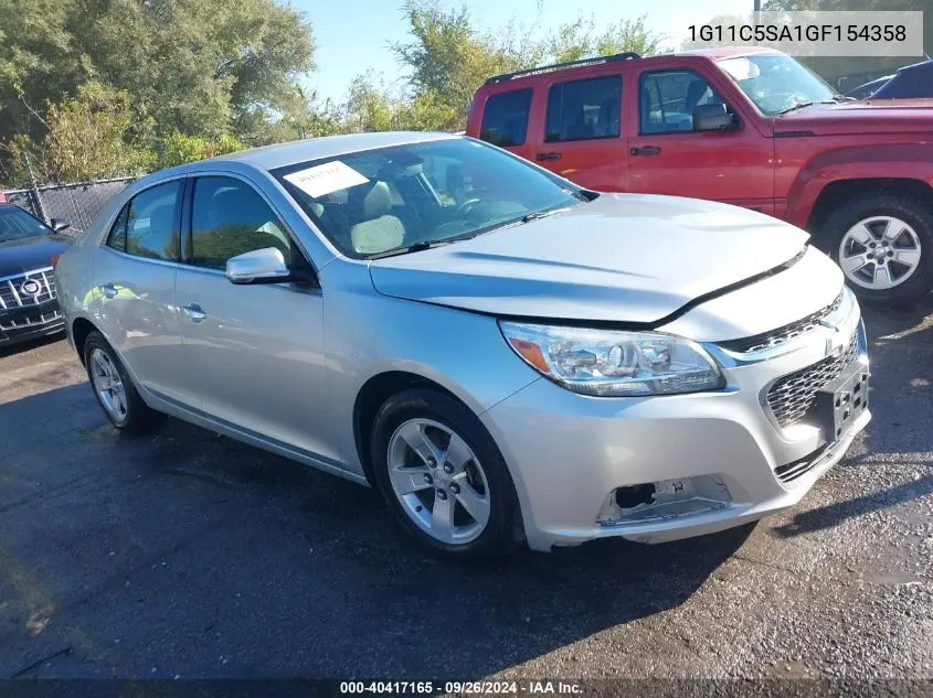 2016 Chevrolet Malibu Limited Lt VIN: 1G11C5SA1GF154358 Lot: 40417165