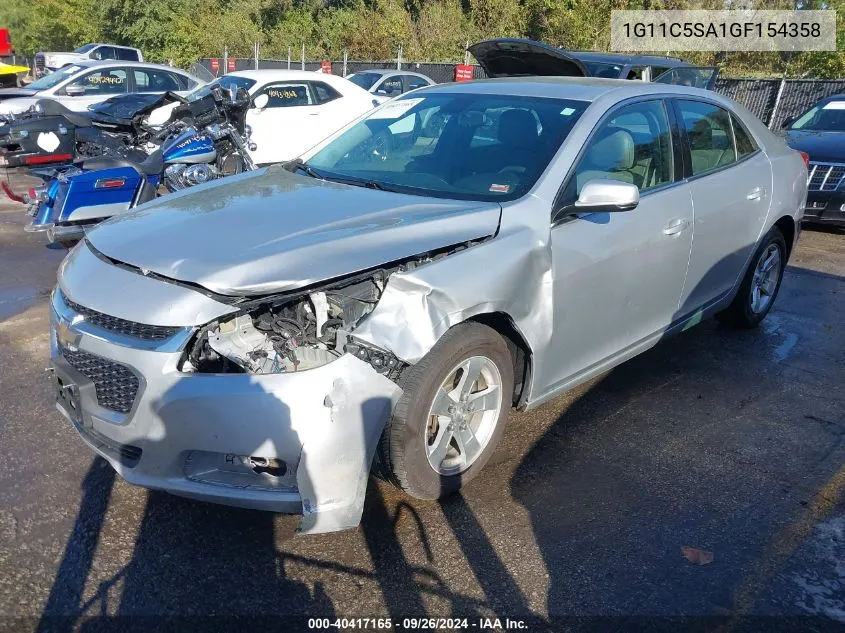 1G11C5SA1GF154358 2016 Chevrolet Malibu Limited Lt