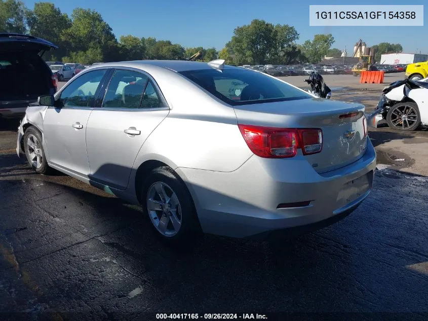 2016 Chevrolet Malibu Limited Lt VIN: 1G11C5SA1GF154358 Lot: 40417165