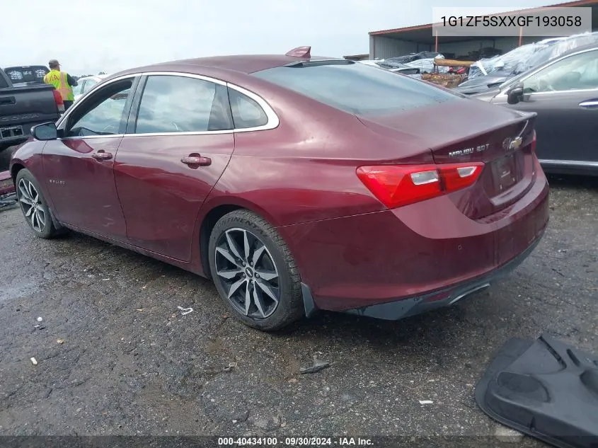 2016 Chevrolet Malibu 2Lt VIN: 1G1ZF5SXXGF193058 Lot: 40434100